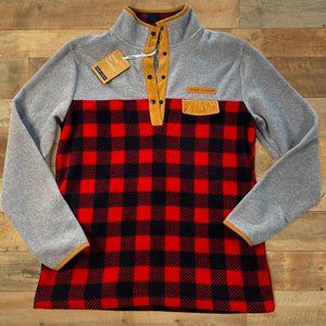 NWT Simply Southern Buffalo Plaid Fleece Pullover